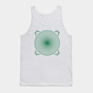 Green orbital paths mandala Tank Top